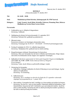 Referat fra bestyrelsesmøde den 19.10.2015