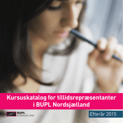 Kursuskatalog for tillidsrepræsentanter i BUPL Nordsjælland