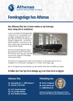 Foredragsdage hos Athenas