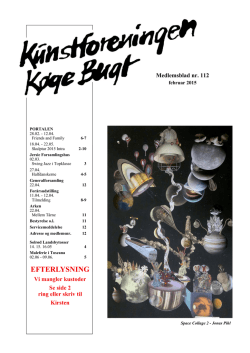 Nr 112 - februar 2015 - Kunstforeningen Køge Bugt