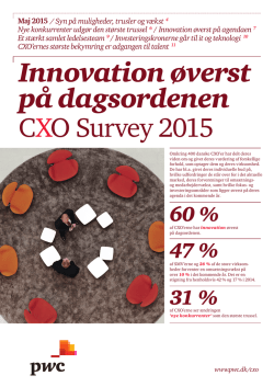 Innovation øverst på dagsordenen CXO Survey 2015