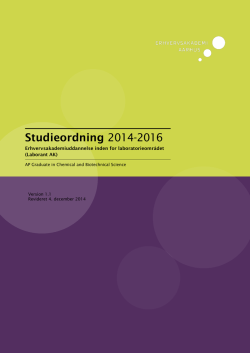 Studieordning 2014-2016 - Erhvervsakademi Aarhus