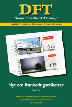 Nyt om frankeringsetiketter - Danmarks Filatelist Forbund