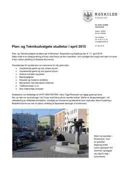 Plan- og Teknikudvalgets studietur i april 2015