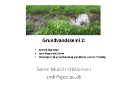 Grundvandskemi 2: Søren Munch Kristiansen smk@geo