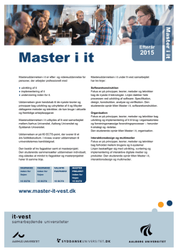 Master i it - Aalborg Universitet