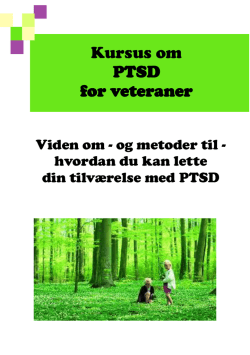 Kursus om PTSD for veteraner - Mestring