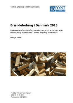 Brændeforbrug i Danmark 2013