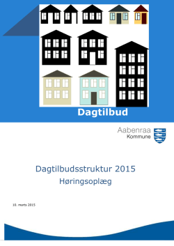 Dagtilbudsstruktur 2015