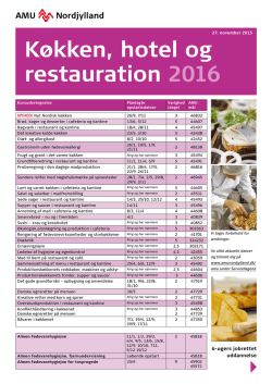 Køkken, hotel og restauration 2016