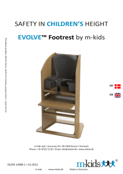 EVOVLE Footrest Manual - m-kids