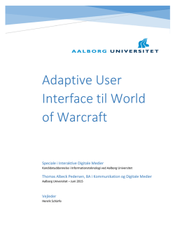 Adaptive User Interface til World of Warcraft
