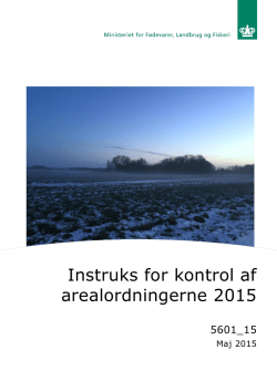 Instruks for kontrol af arealordningerne 2015