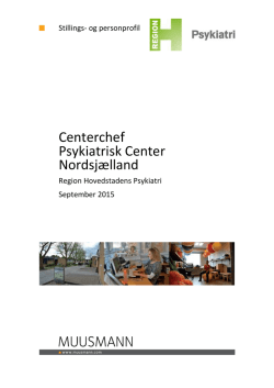Centerchef Psykiatrisk Center Nordsjælland