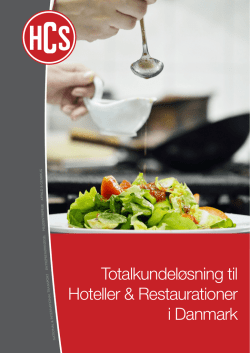 Totalkundeløsning til Hoteller & Restaurationer i Danmark