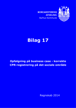 R-2014 Bilag 17 - Opfølgning på business case