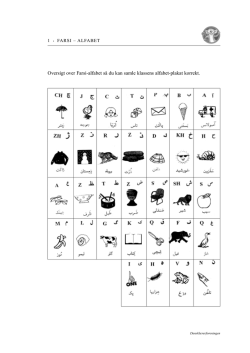 Oversigt over Farsi-alfabet så du kan samle klassens alfabet