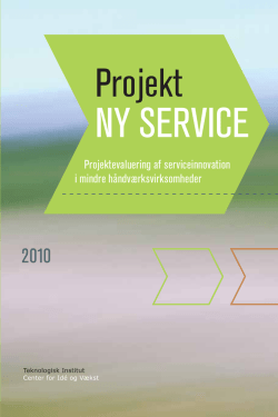 Projektevaluering af serviceinnovation i mindre
