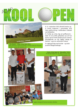Kool Open 11. september 2015