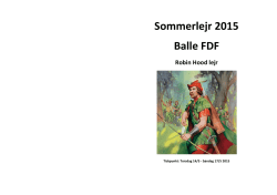 Sommerlejr 2015 Balle FDF Robin Hood lejr