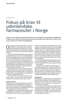 Fokus på krav til udenlandske farmaceuter i Norge