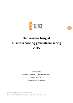 Danskernes brug af business case og gevinstrealisering