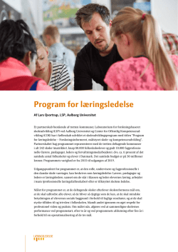 Program for læringsledelse