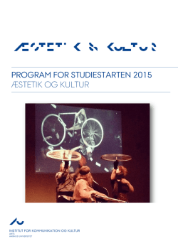 program for studiestarten 2015 æstetik og - Studerende
