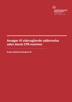 Ansøger til videregående uddannelse uden dansk