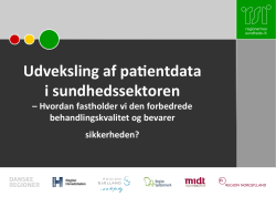 Udveksling af patientdata i sundhedssektoren