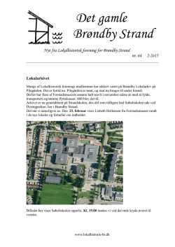 Det gamle Brøndby Strand - Lokalhistorisk Forening for Brøndby