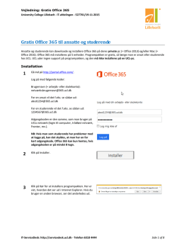 Gratis Office 365 - University College Lillebælt