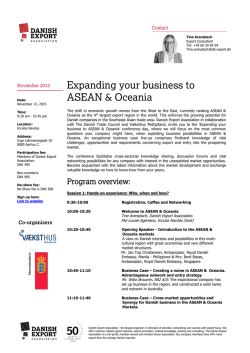 Expanding your business to ASEAN & Oceania
