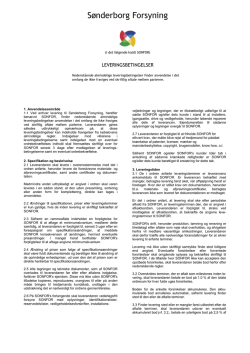 Leveringsbetingelser Sønderborg Forsyning version 3.3