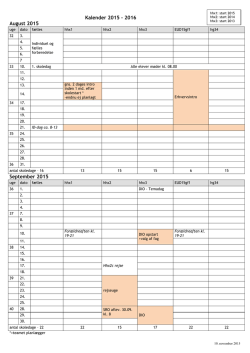 Planlægningskalender 2015/16