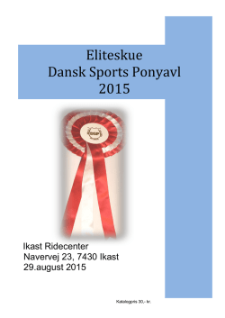 Eliteskue Dansk Sports Ponyavl 2015