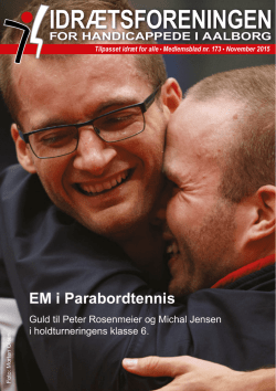 Medlemsblad november 2015 - Idrætsforeningen for Handicappede