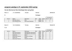 program søndag d. 27. september 2015 spring