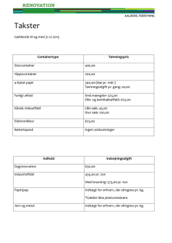 Takster - Aalborg Forsyning