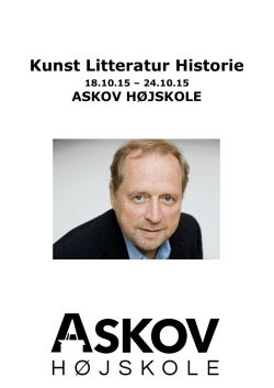 Kunst – Litteratur – Historie – E2015