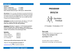 Program 2015/2016 - Fjerritslev Trimklub