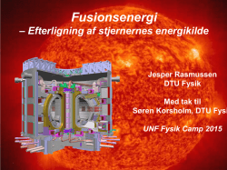 Fusionsenergi - Dark Cosmology Centre