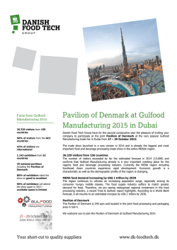 Pavilion of Denmark at Gulfood Manufacturing 2015 in Dubai