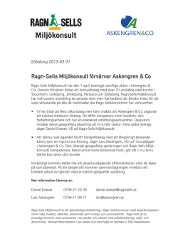 Ragn-Sells Miljökonsult förvärvar Askengren & Co