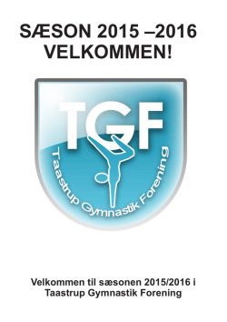 TGF program 2015/16 - Taastrup Gymnastik Forening