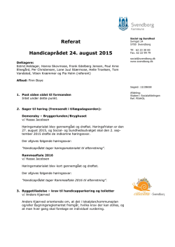 Referat Handicaprådet 24. august 2015