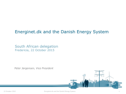 Energinet.dk and the Danish Energy System