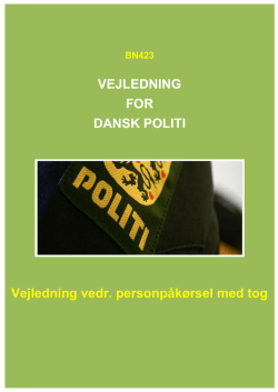 Vejledning for dansk politi ved jernbane-personpåkørsel.