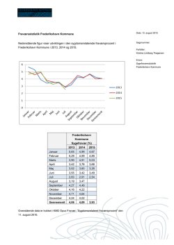 Fraværsstatistik Frederikshavn Kommune Nedenstående figur viser