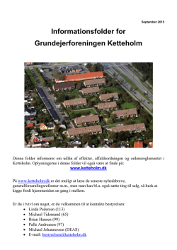 Informationsfolder for Grundejerforeningen Ketteholm
